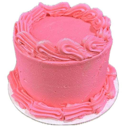 Chocolate Party Cake with Pink Glitter Dust